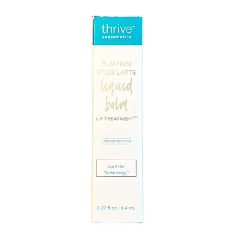 Thrive Causemetics 리퀴드 립밤 립 트리트먼트 펌킨 스파이스 라떼 한정판 6.4mL, 핑크