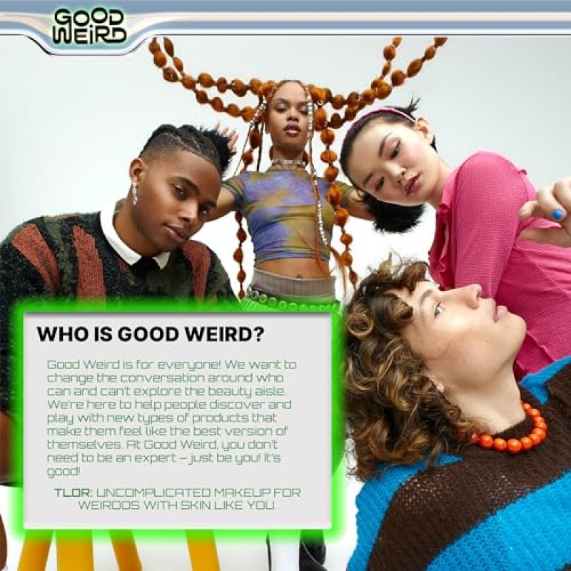 GOOD WEIRD 발미 웨더 모이스처 스틱 - 얼굴, 치크, 입술용 비건 멀티 스틱 하이라이터 블러셔 | 시어버터 함유 듀이 글레이즈 | 잔인함 없는 | 당신이 되십시오. 좋아요. |0.15온스| 망고(테라코타)