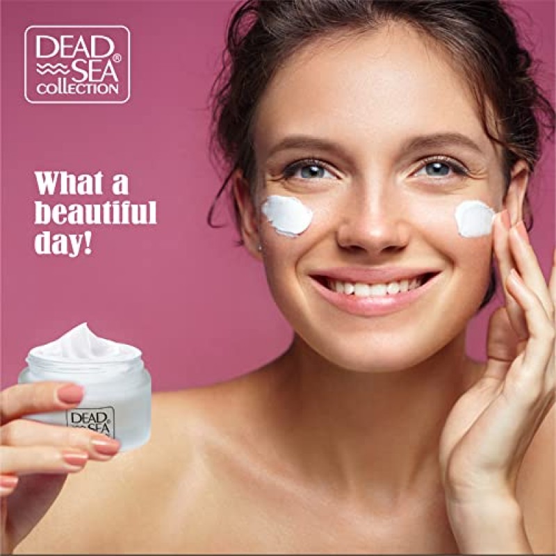 Dead Sea Collection 뉴 24캐럿 안티 링클 데이 크림 포 페이스 콜라겐 및 바다 미네랄 함유 - 노화 방지, 영양 및 보습 페이스 크림 (1.69 fl.oz)