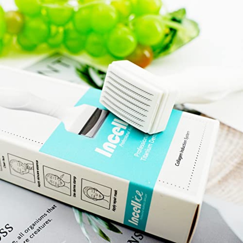 Microneedle Derma Stamp 전문 티타늄 Microneedling 페이셜 스탬프, 바디 스킨 케어 가정용 175 바늘 Derma Pen