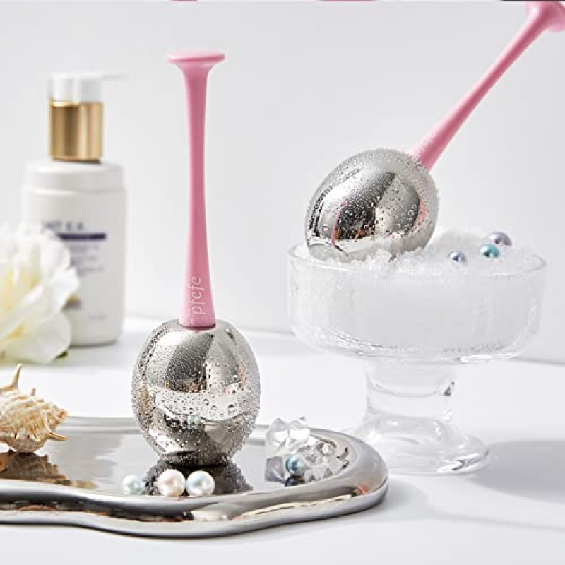 Pfefe 아이스 글로브 얼굴 피부 관리 여성용 얼굴 및 눈용 동결 도구, 여성용 여성용 냉동 스틱 롤러, 보관 케이스가 있는 냉각 스파 글로브