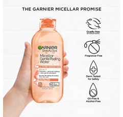 Garnier SkinActive Micellar 젠틀 필링 워터(1% PHA 및 글리콜산 함유), 페이셜 클렌저 및 메이크업 리무버, 2팩