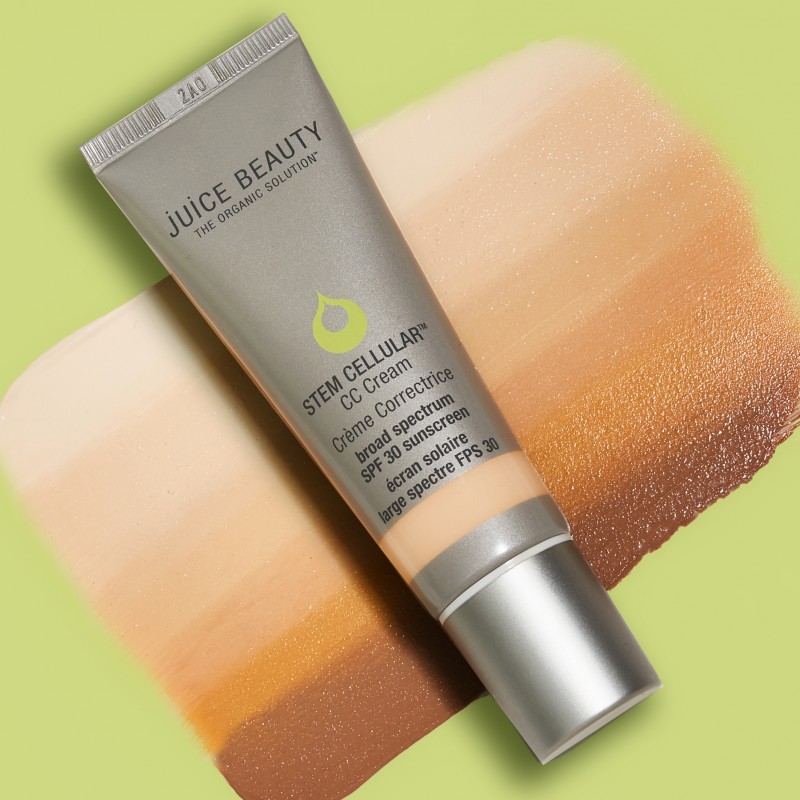 Juice Beauty SPF 30 함유 STEM CELLULAR CC 크림 - 해변 빛, 자연스러운 커버력, 자외선 차단, 노화 방지, 피부 완벽 포뮬러 함유 아연 SPF 30 자외선 차단제 - 1.7 fl oz