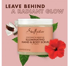 칙칙한 피부를 위한 SheaMoisture 바디 스크럽 일루미네이팅 코코넛 및 히비스커스 크루얼티 프리 스킨 케어 20온스