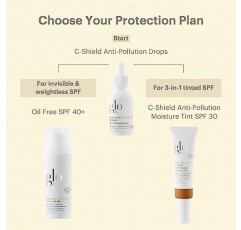 Glo Skin 뷰티 오일 프리 SPF 40+ 히알루론산 함유 순수 미네랄 자외선 차단제 - 태양 손상 및 노화 환경적 피부 스트레스 요인으로부터 보호 - 무중력, 눈에 보이지 않는 마감