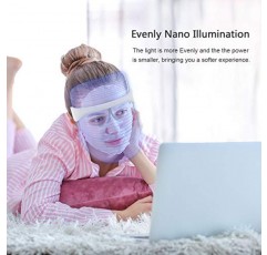 NUFR LED 페이스 마스크 라이트 테라피 USB 케이블이 포함된 얼굴 광자 미용 장치 얼굴 회춘, 주름 감소, 노화 방지를 위한 3가지 색상 LED 스킨케어 마스크