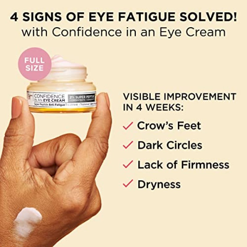 IT Cosmetics 안티에이징 페이스 & 아이 스킨케어 선물 세트 – 보습 펩타이드 아이 크림 & 하이드레이팅 페이스 모이스처라이저가 포함된 2피스 풀 사이즈 스킨케어 세트 – 비건 키트