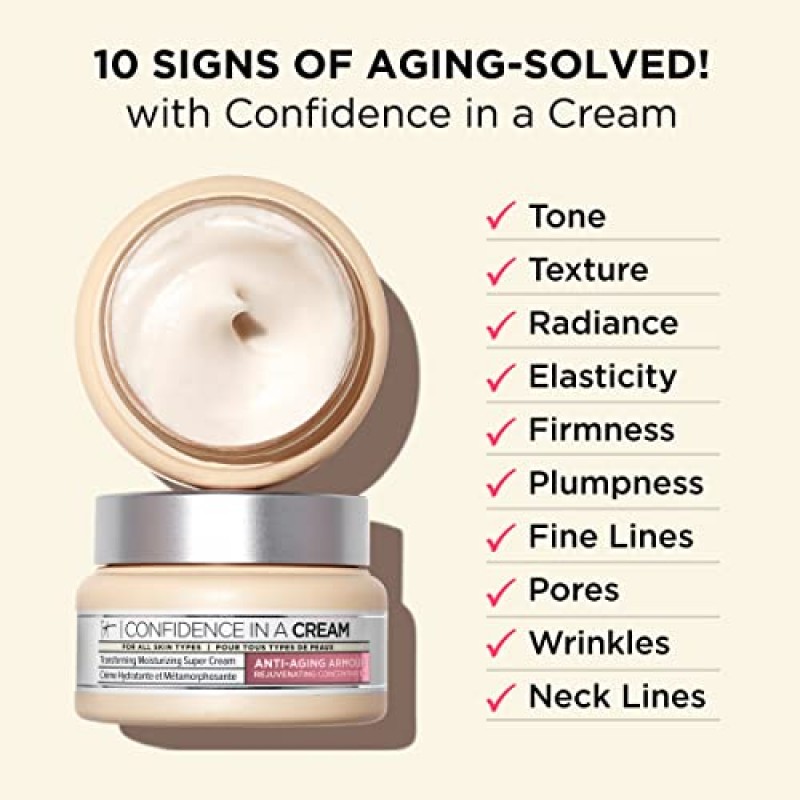 IT Cosmetics 안티에이징 페이스 & 아이 스킨케어 선물 세트 – 보습 펩타이드 아이 크림 & 하이드레이팅 페이스 모이스처라이저가 포함된 2피스 풀 사이즈 스킨케어 세트 – 비건 키트