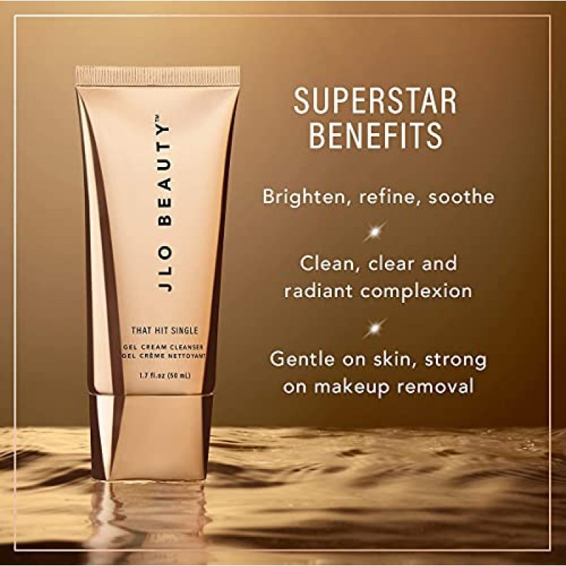 JLO 뷰티 그 JLo 필수 키트 | 세럼, 클렌저, 크림 및 광범위한 스펙트럼 SPF가 포함되어 피부를 부드럽게 조이고, 밝게 하고, 보호하고 수분을 공급합니다.