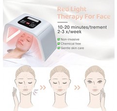 Led 라이트 테라피, 페이스용 레드 라이트 테라피 7 in 1 색상 LED 페이셜 스킨 케어 도구 페이셜 넥 바디 핸드 스킨케어 마스크