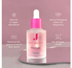 Jess Beauty 샤인 브라이트 세럼, 나이아신아마이드 & 트라넥삼산, 1fl oz