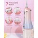 물 치과 Flosser, SmilEglade 치과 구강 Irrigator 치아 추천 충전식 IPX7 홈 여행용 방수 7 레벨 휴대용-PinkBlue