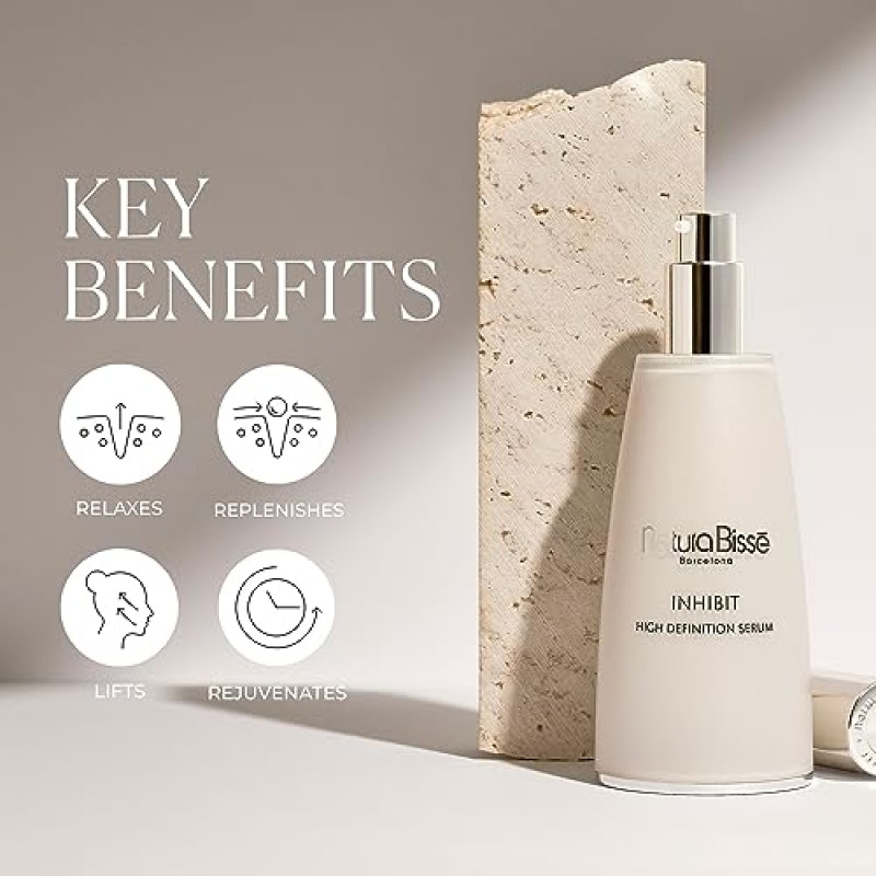 Natura Bissé Inhibit 하이 데피니션 세럼 주름 방지 퍼밍 세럼 리프트, 탄력, 보충 및 젊어짐, 2온스