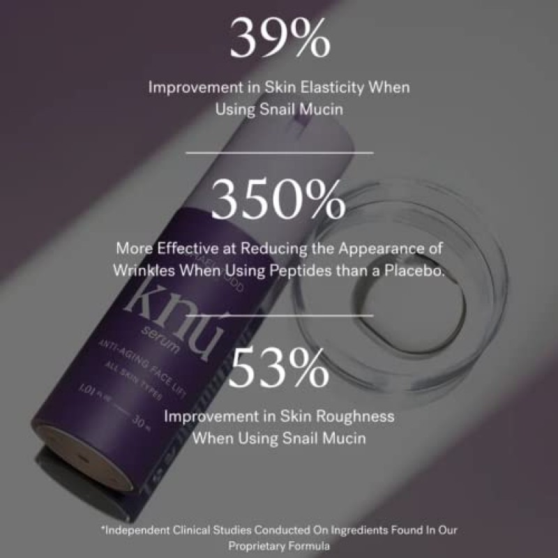 Michael Todd Beauty KNU 세럼 – 페이스 리프팅, 브라이트닝 & 타이트닝 세럼 – 회복 및 활력 회복용 – 알로에 베라, SSF, 펩타이드 및 식물 추출물 함유 – 모든 피부 타입용 – 1.01 fl oz/30 mL