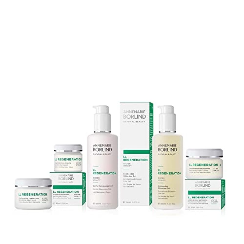 ANNEMARIE BÖRLIND - LL REGENERATION 리바이탈라이징 나이트 크림 - 눈에 띄게 탄력 있고 주름 없는 피부를 위한 천연 안티 에이징 비타민 C, E 및 레티노이드 페이스 크림 - 5-1.69온스 중 4단계.