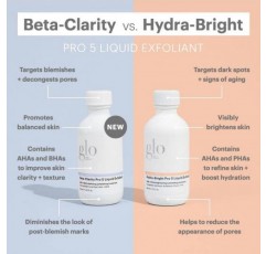 Glo Skin Beauty Beta-Clarity Pro 5 리퀴드 각질 제거제, 1.8 Fl Oz - AHA + BHA 클래리파잉 및 밸런싱 각질 제거 트리트먼트