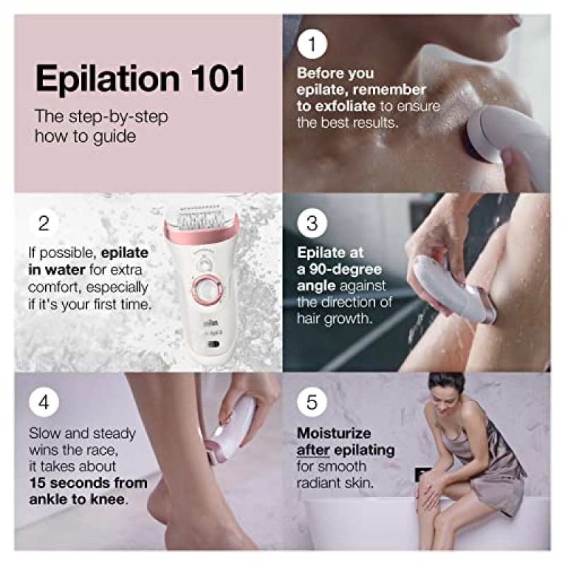 Braun 제모기 Silk-épil 9 9-720, 제모 장치, 여성용 제모기, 습식 및 건식, 여성용 면도기 및 트리머, 무선, 충전식
