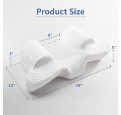 AM AEROMAX 8인치 와이드 머리 지지대 등 수면 훈련 베개 - 머리를 곧게 유지하여 주름 예방, 주름 방지 및 노화 방지 미용 베개