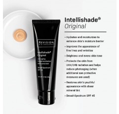 Revision Skincare Intellishade Original, 5-in-1 안티 에이징 틴티드 모이스처라이저, SPF 45, 피부 교정, 보호, 은폐, 브라이트닝 및 수분 공급, 노화 징후 감소, 1.7온스
