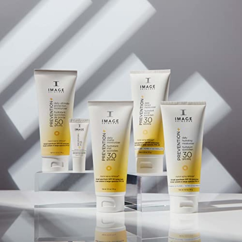 IMAGE Skincare, PREVENTION+ 데일리 매트 모이스처라이저 SPF 30, 산화아연 매티파잉 페이스 선스크린 로션, 3.2온스