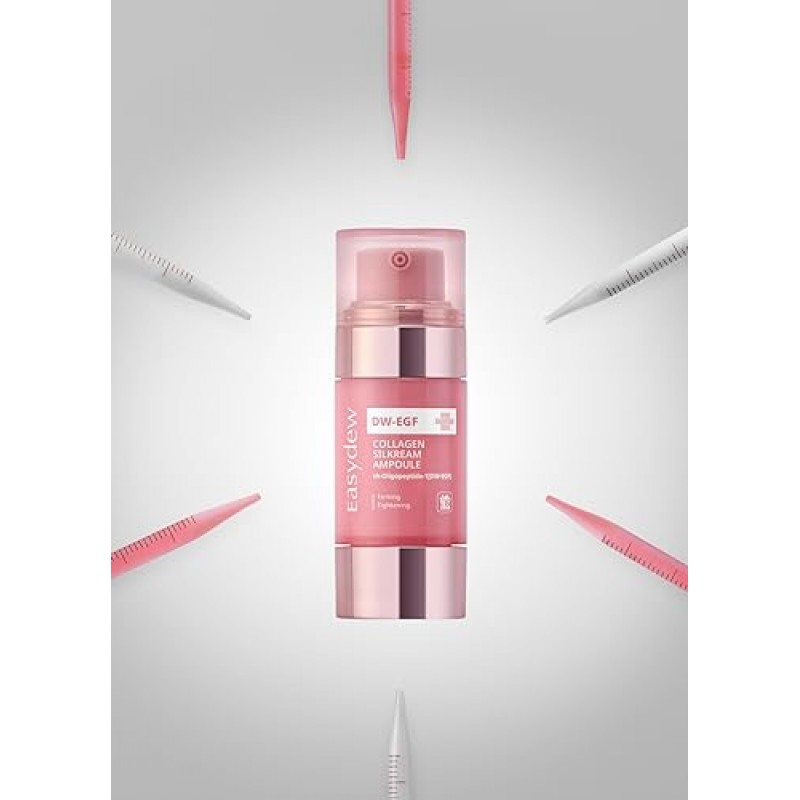 잔주름과 주름을 위한 이지듀 EGF 55% 콜라겐 바운스 세럼 아미노산과 펩타이드가 함유되어 처진 피부를 탄탄하고 탱탱하게 만들어줍니다. 실키한 더블 텍스처 동물 실험을 거치지 않았습니다. 클린 K-뷰티, 1.85 fl.oz