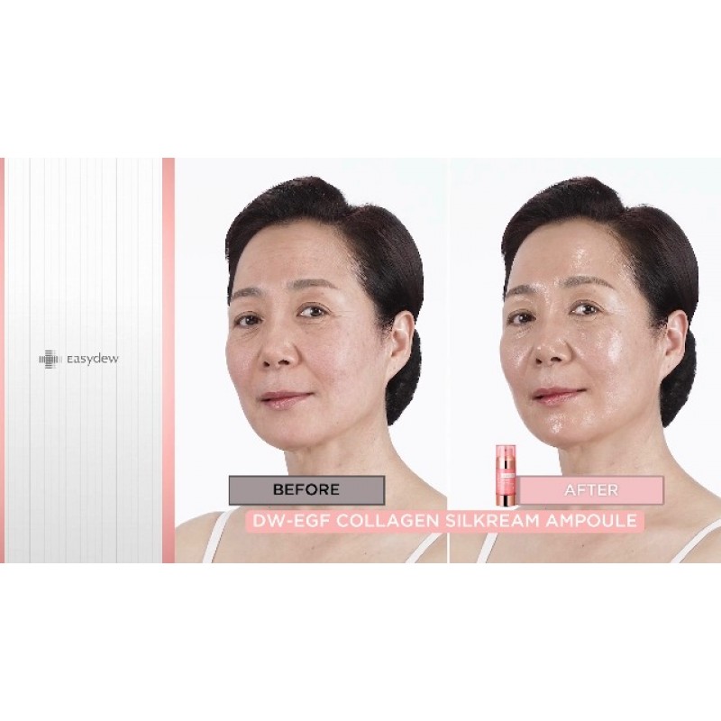 잔주름과 주름을 위한 이지듀 EGF 55% 콜라겐 바운스 세럼 아미노산과 펩타이드가 함유되어 처진 피부를 탄탄하고 탱탱하게 만들어줍니다. 실키한 더블 텍스처 동물 실험을 거치지 않았습니다. 클린 K-뷰티, 1.85 fl.oz