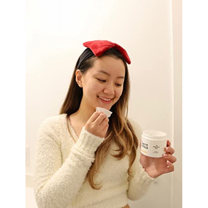 Carrot & Stick 살리실산, 만델산, 젖산이 함유된 브라이트닝 페이스 패드 - 동물 실험을 하지 않은 뷰티 제품, 모든 피부 타입에 적합, 패드 50개