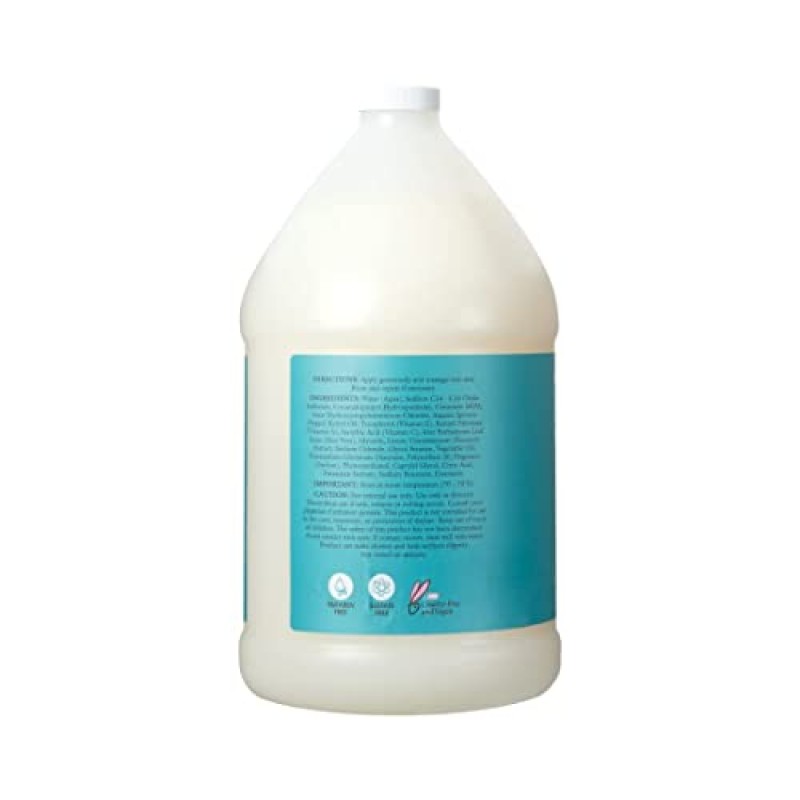 Ginger Lily Farms Salon Formula 모든 피부 타입을 위한 100% 순수 모로코 아르간 오일 바디 워시, 100% 비건 및 동물 실험을 하지 않음, 1갤런 리필(4개 팩)