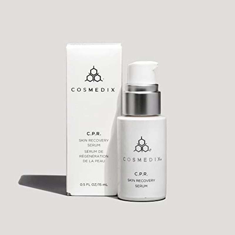 COSMEDIX CPR 스킨 리커버리 페이스 세럼 for 스킨 케어 - 민감하고 건조한 피부를 진정 및 보호합니다 - 얼굴 홍조 완화 - 페이셜 케어용 하이드레이팅 세럼 - 펩타이드, 로디올라, 아르니카 몬타나 함유