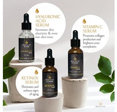 BRIO ELAN Ultimate 스킨 케어 & 웰니스 선물 세트, 전체 7피스, 세럼 3개 아로마테라피 양초 목욕 폭탄 샤워 스티머 & 구아샤 뷰티용 스킨 케어 도구(스파 선물 - 모든 경우)