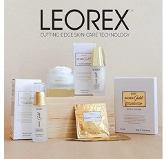 LEOREX 주름 개선 안티 에이징 골드 부스터 - 여성용 페이셜 마스크 24K 골드 입자로 강화된 스킨 케어, 딥 클렌징 페이스 마스크 팩, 리쥬브네이팅 뷰티 골드 페이스 마스크