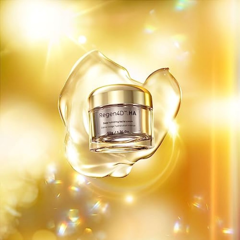 Regen4D HA RegenSkin 딥 하이드레이팅 페이스 크림 안티에이징 및 수분 공급을 위한 히알루론산 함유 무향료