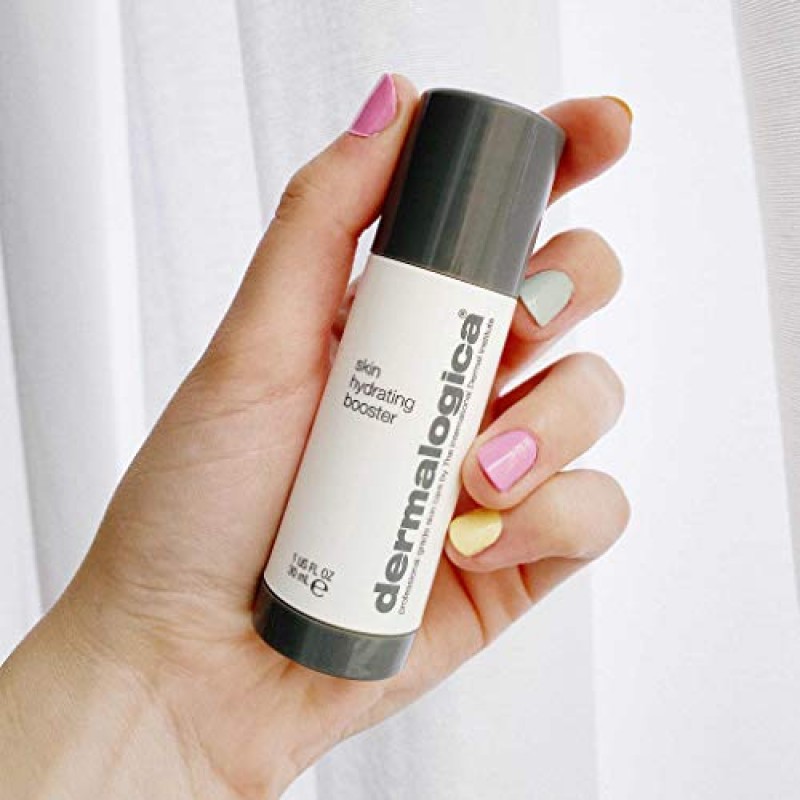 Dermalogica 스킨 하이드레이팅 부스터 페이스 오일(히알루론산 함유) - 건성 피부를 완화하고 수분을 공급하여 잔주름을 부드럽게 합니다 - 모든 피부 타입용, 1 Fl Oz