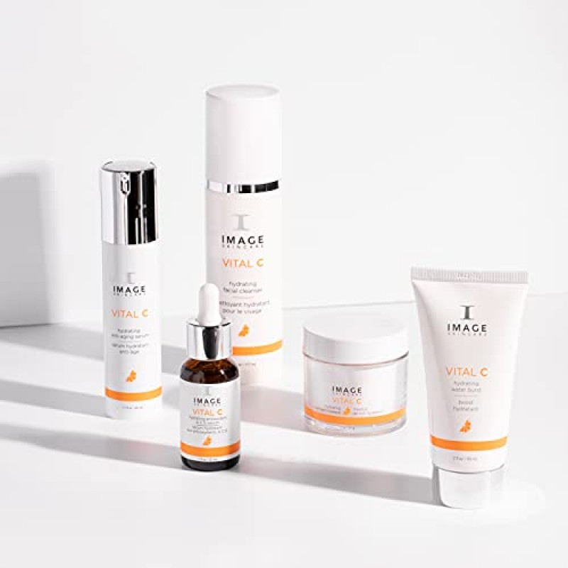 IMAGE Skincare, VITAL C 하이드레이팅 워터 버스트, 피부를 상쾌하게 해주는 딥 하이드레이션 펩타이드 젤 부스트, 2액량 온스