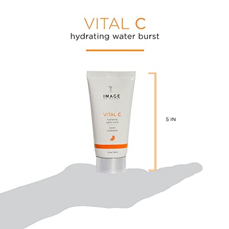 IMAGE Skincare, VITAL C 하이드레이팅 워터 버스트, 피부를 상쾌하게 해주는 딥 하이드레이션 펩타이드 젤 부스트, 2액량 온스