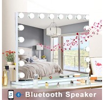 블루투스 및 18개의 LED 조명을 갖춘 보브닝 화장 거울 3가지 조명 모드를 갖춘 헐리우드 화장 거울 31.5