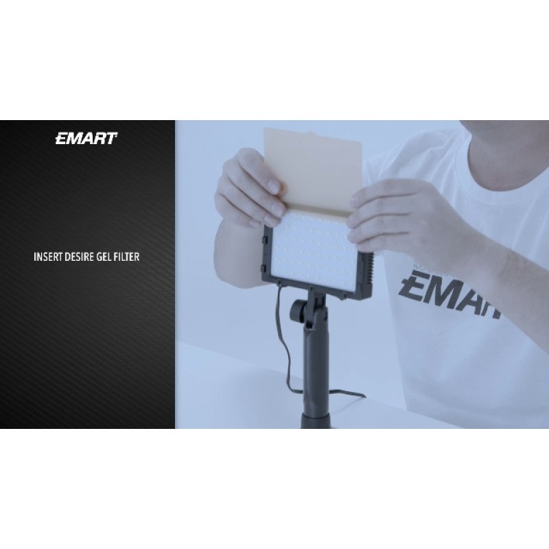 EMART 60 LED 연속 휴대용 사진 조명 키트 테이블 탑 사진 비디오 스튜디오 라이트 램프 컬러 필터 포함 - 2팩