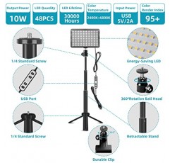 LED 스트리밍 키 조명, 사진 화상 회의 조명 키트(탁상 사진용 4가지 색상 필터 포함) 노트북 웹캠 셀카 비디오 녹화 컴퓨터 줌 회의 회의 게임 라이브 스트림