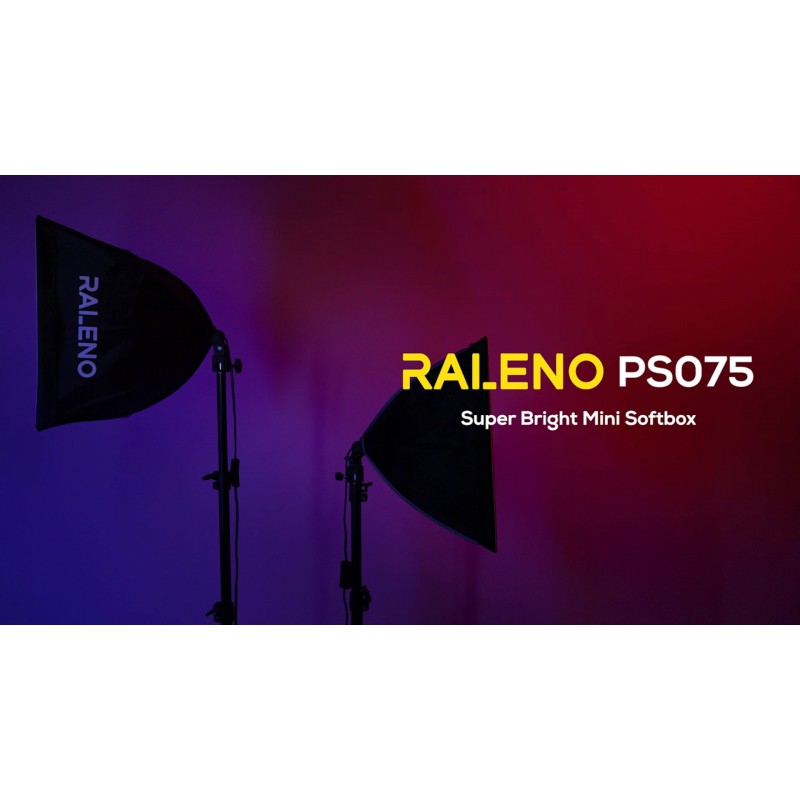 RALENO 소프트박스 조명 키트, 50W / 5500K / 90 CRI LED 전구, 비디오 녹화 및 사진 촬영을 위한 연속 조명 시스템을 갖춘 16' x 16' 사진 스튜디오 장비