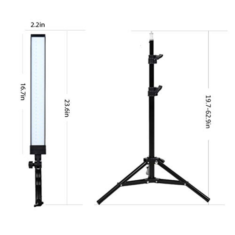 GSKAIWEN 180 LED 조명 사진 스튜디오 LED 조명 키트 라이트 스탠드가있는 조절 가능한 조명 삼각대 사진 비디오 채우기 라이트