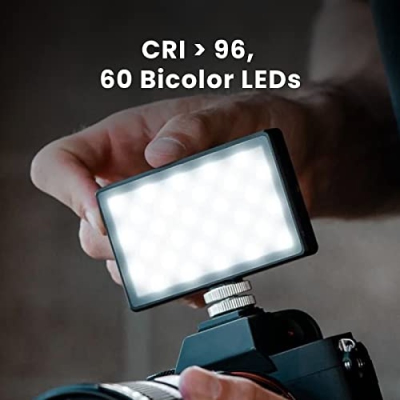 전문 DSLR 카메라용 Lume Cube 바이컬러 패널 미니 LED 조명 | 조정 가능한 패널 미니, LCD 디스플레이 | 사진 및 비디오 조명, 긴 배터리 수명 | 소니, 니콘, 캐논, 후지, 파나소닉에 적합