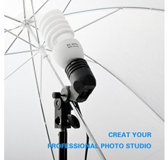 EMART 사진 우산 조명 키트, 400W 5500K 사진 초상화 카메라 비디오 스튜디오 촬영 일광용 연속 반사경 조명(2팩)