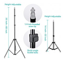 느린 돌고래 사진 우산 조명 키트, 400W 5500K 일광 사진 초상화 카메라 비디오 스튜디오 촬영을위한 연속 반사경 흰색/검은 색 우산