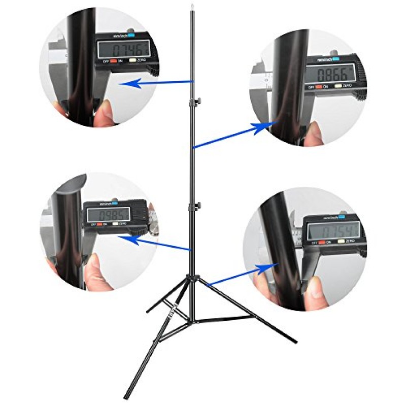 사진 비디오 스튜디오 및 제품 인물 사진 촬영을 위한 EMART 8.5피트 사진 조명 스탠드 - 2팩