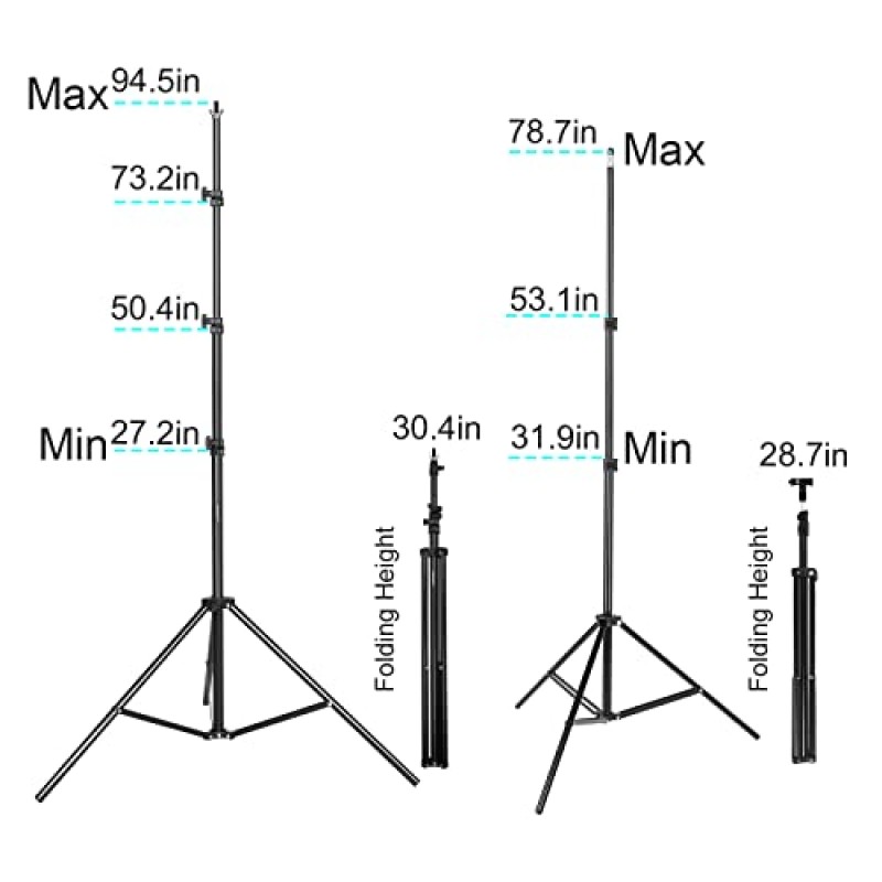 2.6M x 3M/8.5FT x 10FT 배경 지원 시스템(5500K 우산 포함) 사진 스튜디오 제품 및 비디오 촬영 사진용 소프트박스 연속 조명 키트