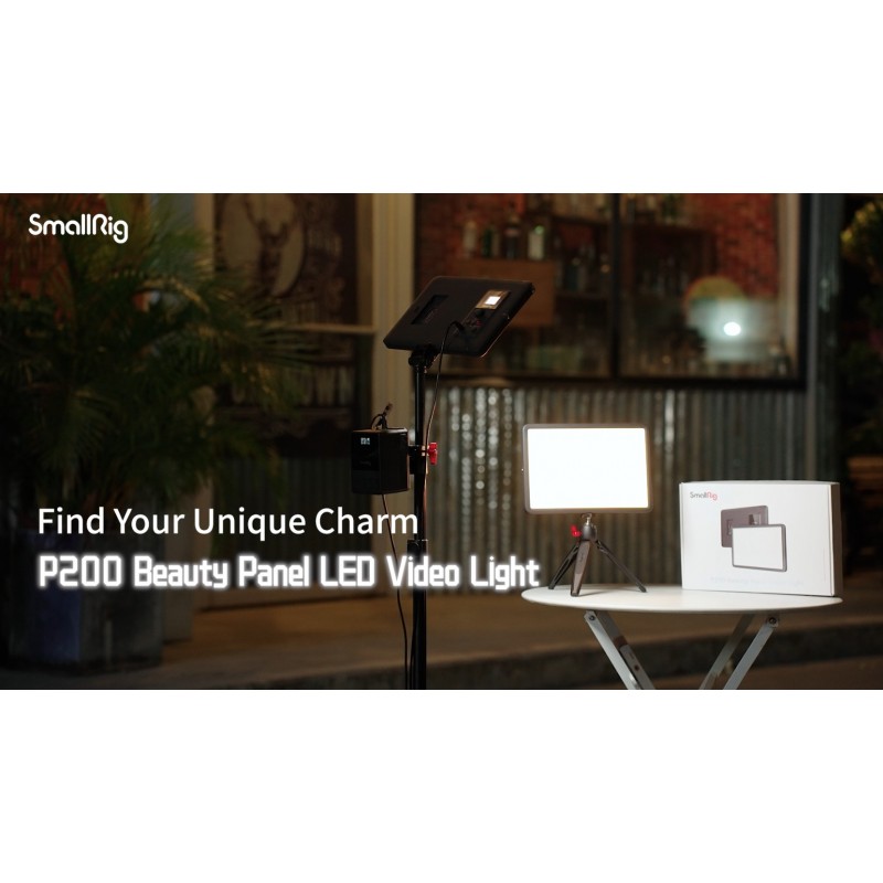 SmallRig P200 LED 비디오 조명 패널, 10인치 키 조명 2500-6500K, 98+ CRI, 192개 LED 비드 2000Lux, 스트리밍, 홈 스튜디오, 줌 미팅, 화상 회의, 사진 4065용