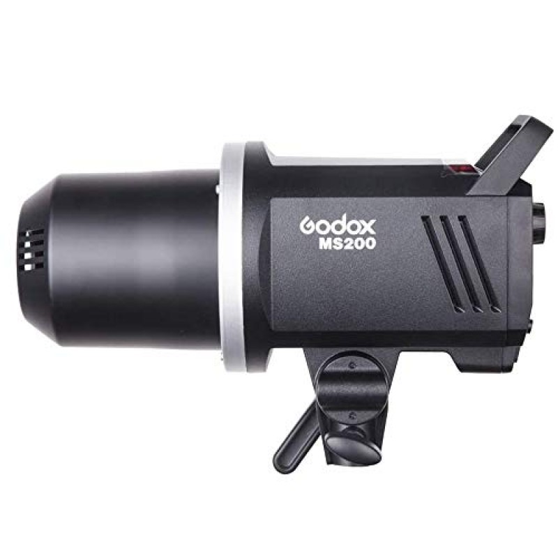 Godox MS200 200W 스튜디오 플래시, 내장 2.4G 무선 X 시스템 GN53 5600K 모노라이트, 보웬스 마운트 150W 모델링 램프, 0.1-1.8S 재활용 시간, 실내 스튜디오 제품 사진 인물 사진