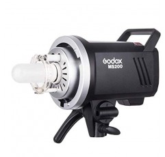 Godox MS200 200W 스튜디오 플래시, 내장 2.4G 무선 X 시스템 GN53 5600K 모노라이트, 보웬스 마운트 150W 모델링 램프, 0.1-1.8S 재활용 시간, 실내 스튜디오 제품 사진 인물 사진