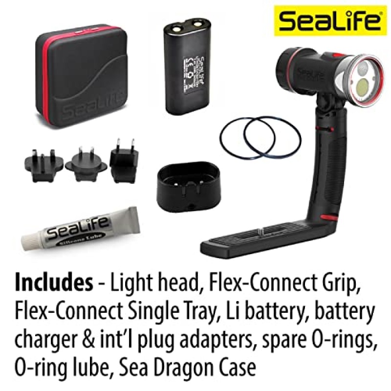 SeaLife Sea Dragon 3000SF Pro 듀얼 빔 소형 수중 스쿠버 다이빙 사진-비디오 COB LED 조명, 2빔 각도 조명 키트(SL679)