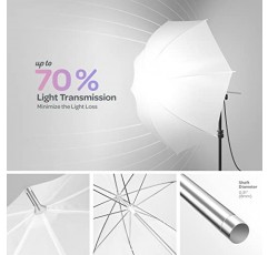 LimoStudio, 700W 출력 조명 시리즈, LMS103, 흰색 및 검정색 우산 반사판용 소프트 연속 조명 키트(액세서리 및 휴대용 가방 포함)